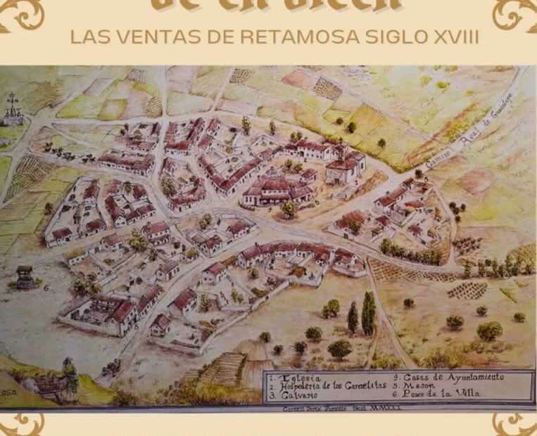 Cartel I Mercado de la Villa Siglo XVIII de Las Ventas de Retamosa (Toledo)