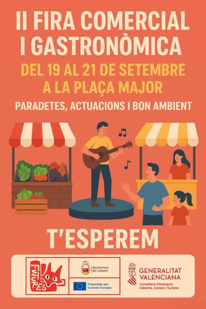 Cartel II Fira Gastronòmica i Comercial de Lluxent 2025 Valencia