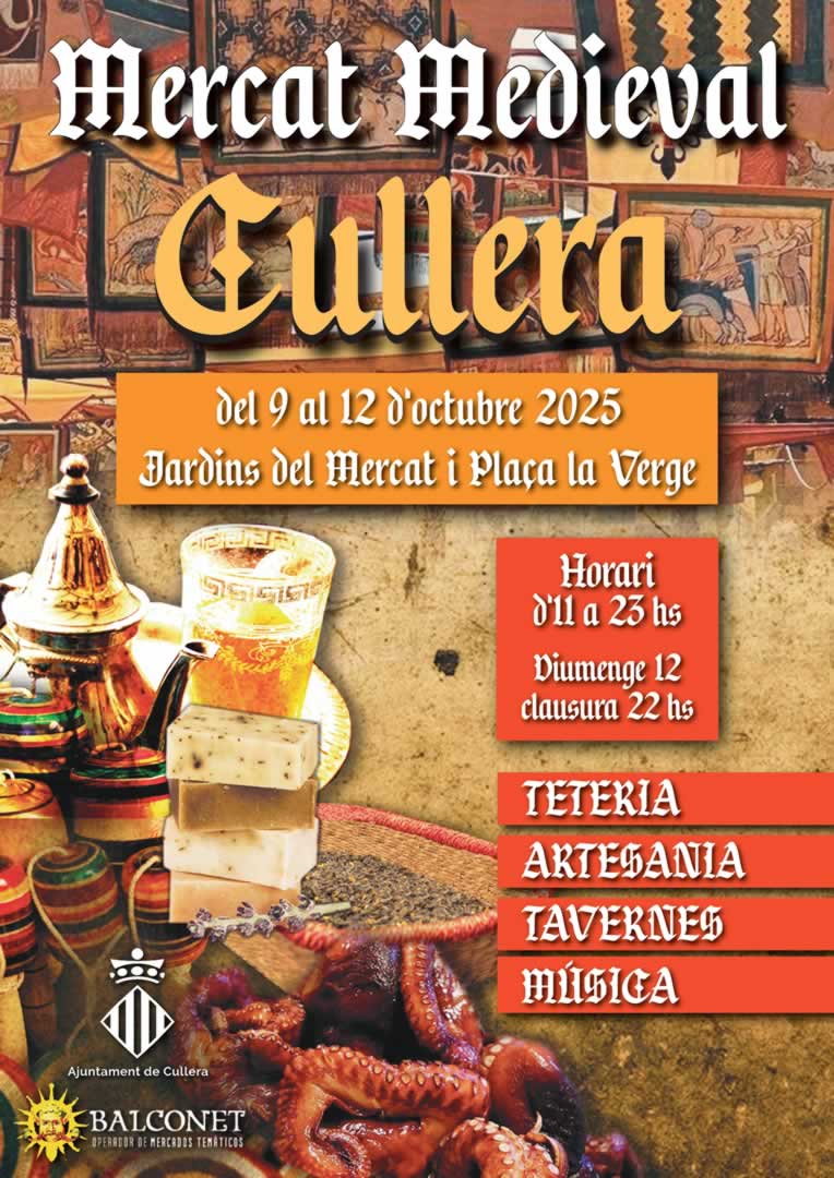 Cartel del Mercado Medieval en Cullera 2025 | Recreación histórica