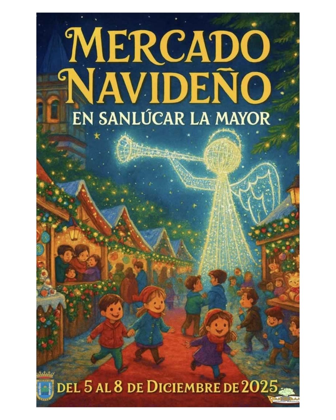 cartel MERCADO NAVIDEÑO EN SANLÚCAR LA MAYOR (SEVILLA) 2025