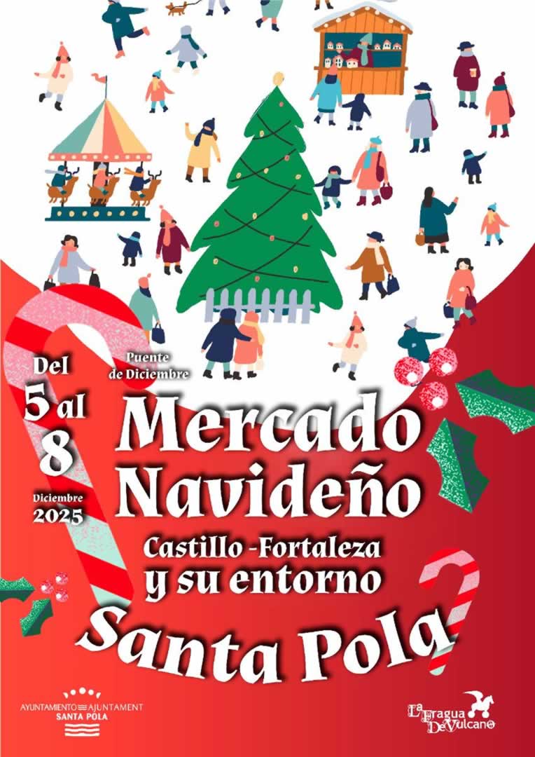 Cartel MERCADO NAVIDEÑO SANTA POLA (ALICANTE) 2025