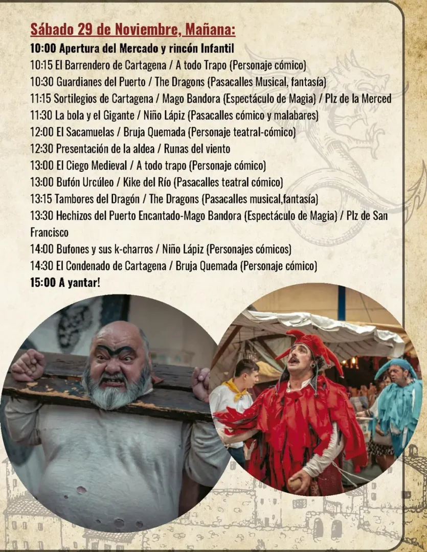 Programación del Mercado Medieval de Cartagena 3