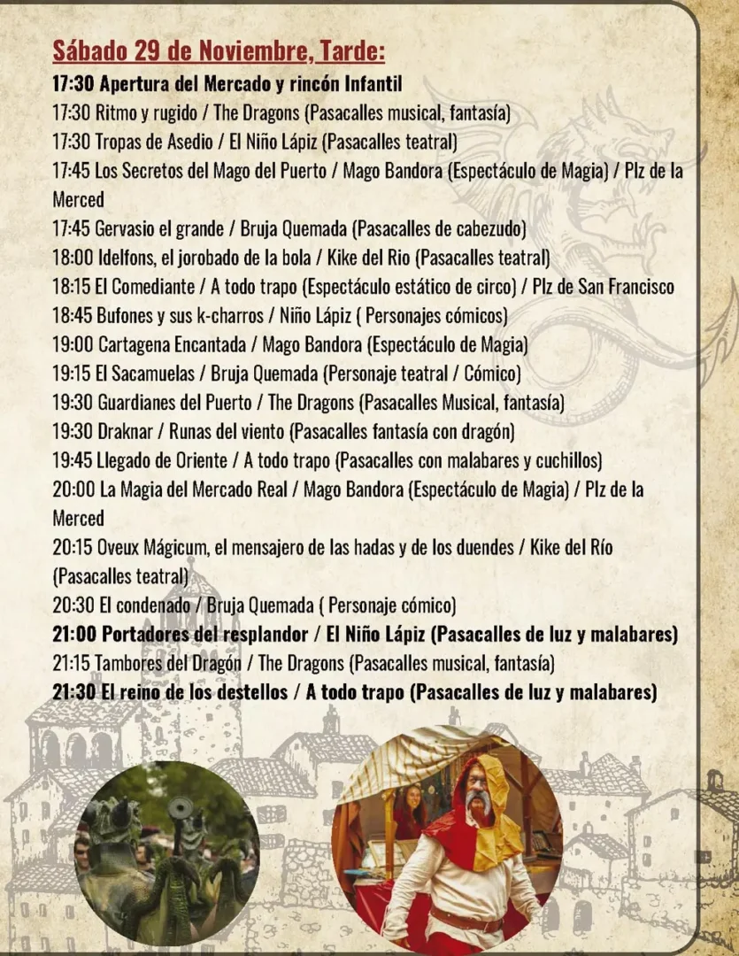 Programación del Mercado Medieval de Cartagena 4