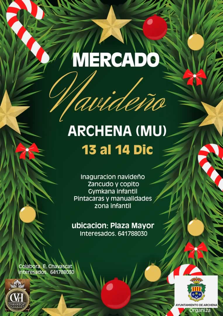 Mercado Navideño en Archena (Murcia) 2025 Cartel
