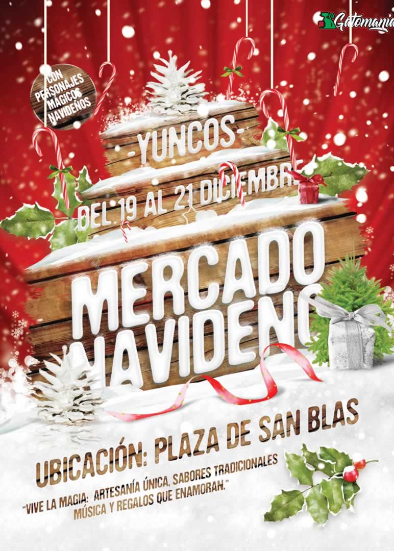 Cartel MERCADO NAVIDEÑO DE YUNCOS 2025 (TOLEDO)