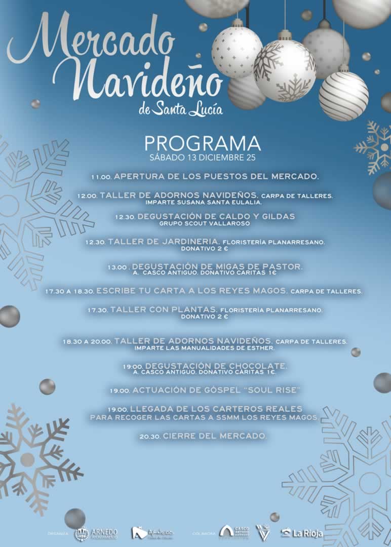 Programa de Mercado Navideño de Arnedo (La Rioja) 2025