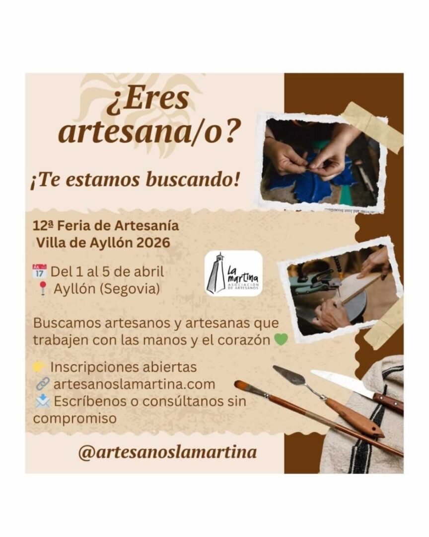 12ª Feria de Artesanía Villa de Ayllón 2026 (Segovia)