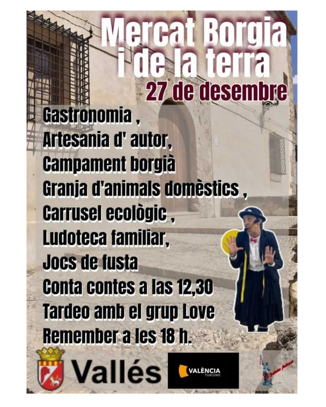 Cartel Mercat Borgia i de la Terra en Vallés, Valencia 2025