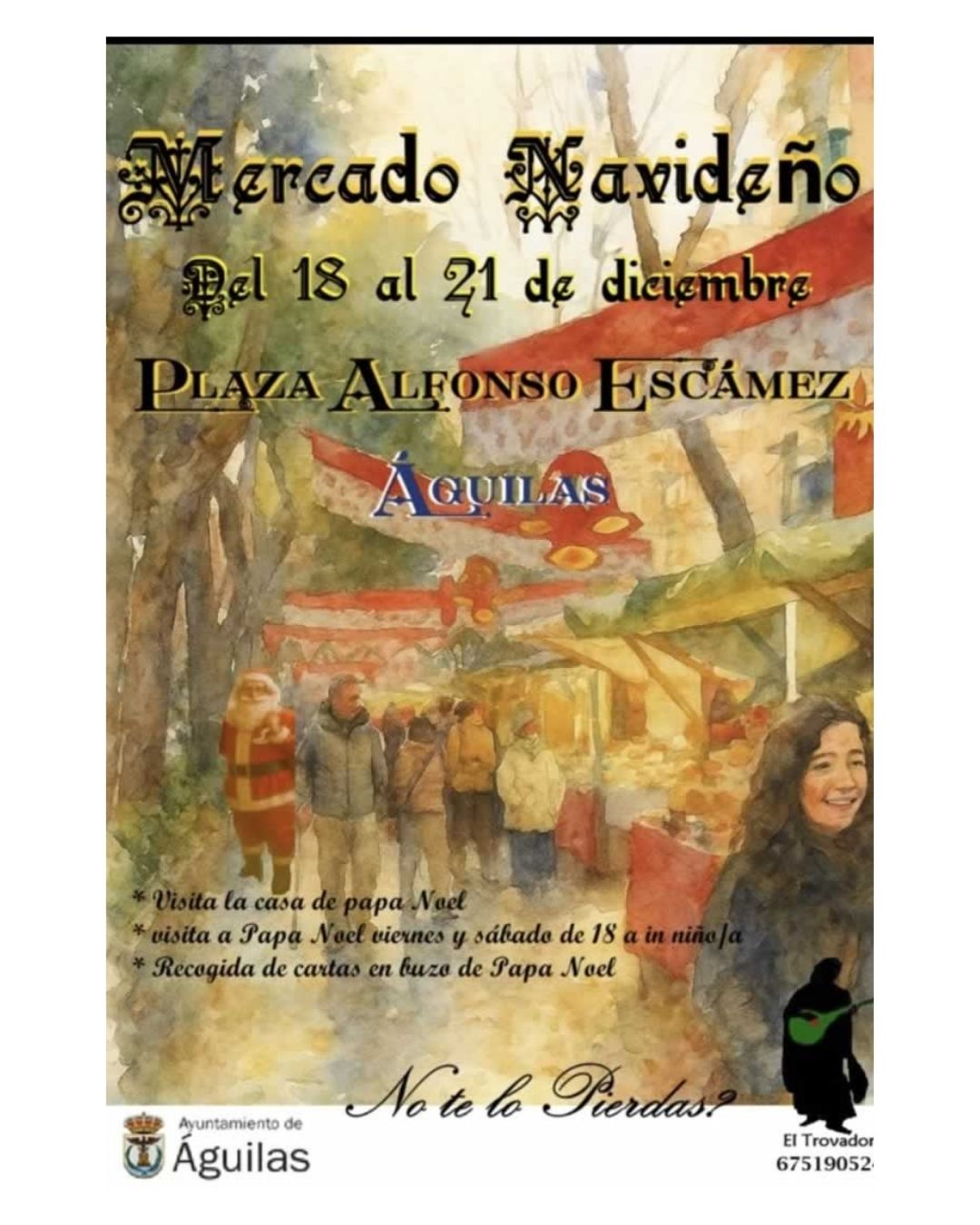 Cartel Mercado Navideño de Aguilas (Murcia) 2025