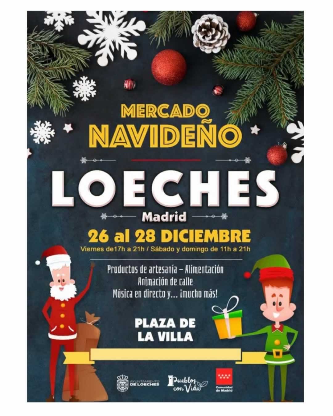 Cartel MERCADO NAVIDEÑO DE LOECHES (MADRID) – 2025