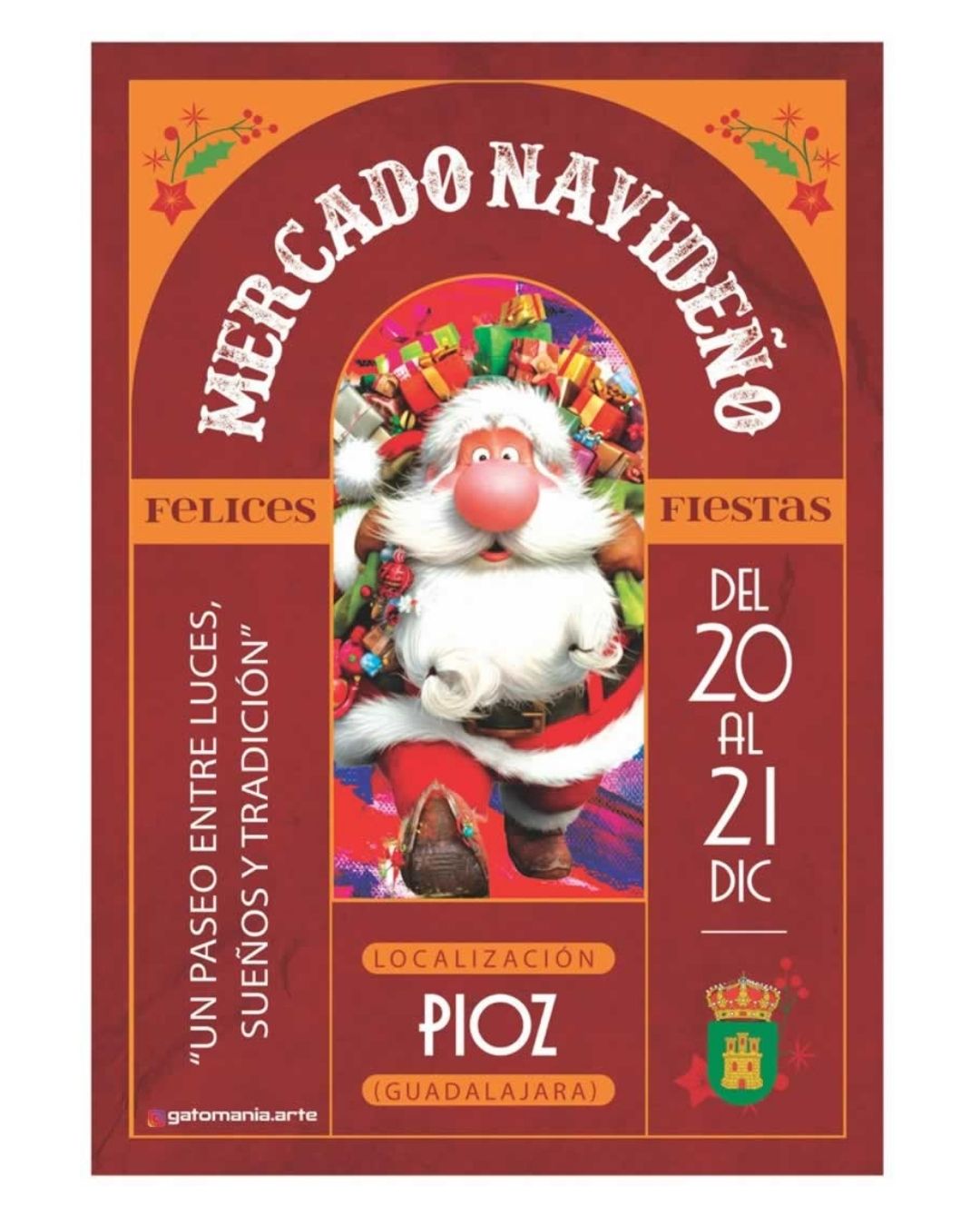 Cartel MERCADO NAVIDEÑO DE PIOZ 2025 (GUADALAJARA)