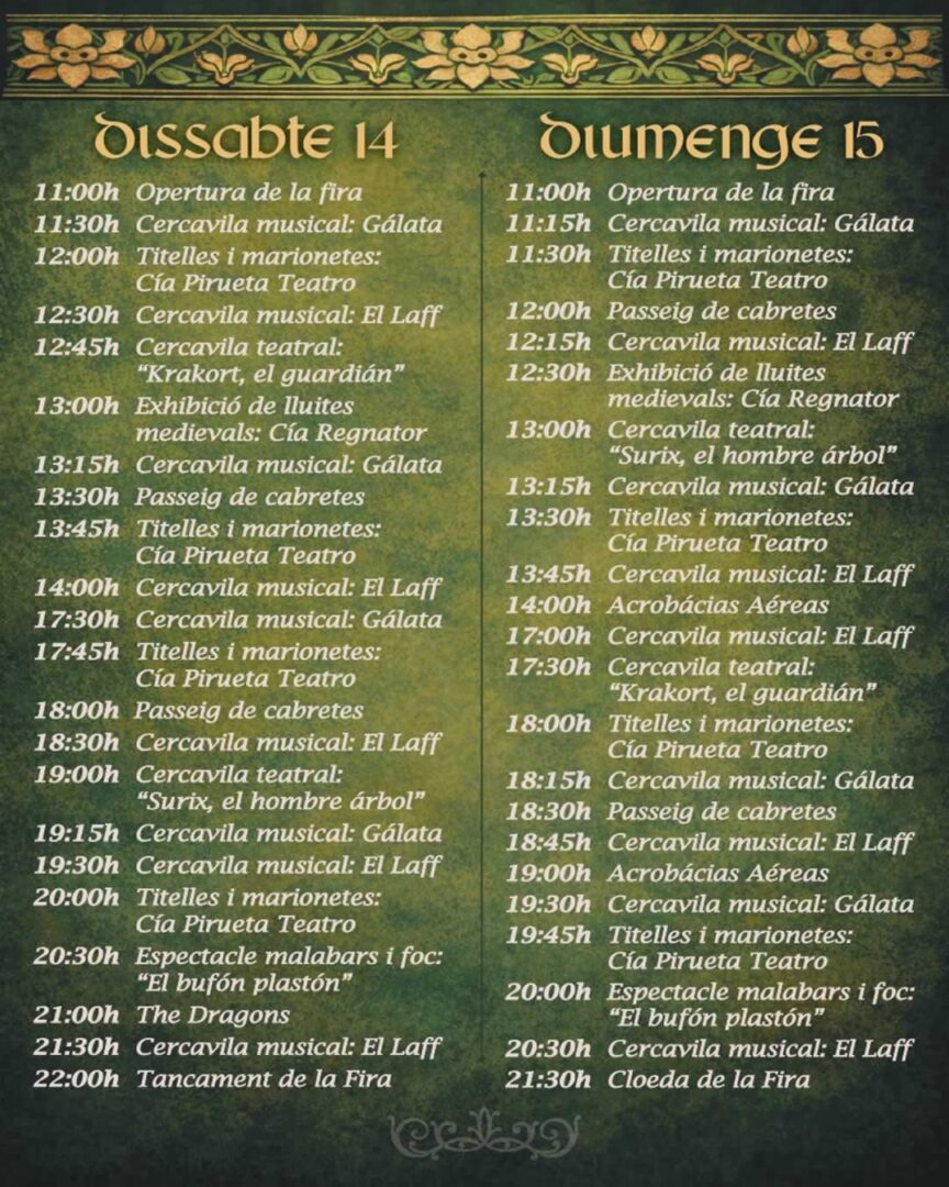 Programa Mercado Medieval en Alfafar 2