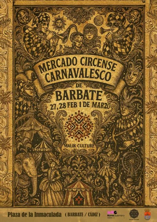 Mercado Circense Carnavalesco de Barbate 2026 (Cádiz) 5 Cartel Mercado Circense Carnavalesco de Barbate