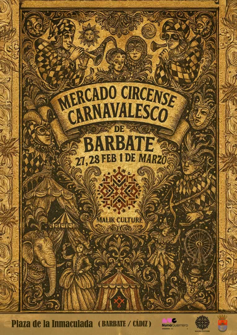 Cartel Mercado Circense Carnavalesco de Barbate