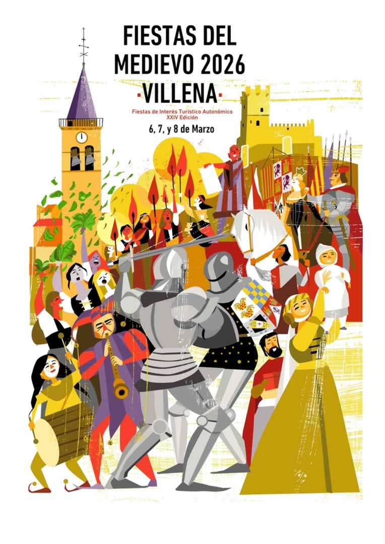Cartel Fiestas del Medievo de Villena 2026 (Alicante)