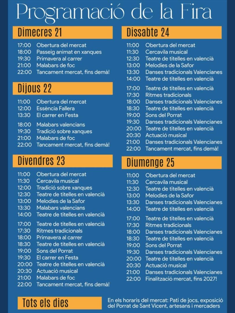 Mercado Tradicional Porrat Valenciano en Guadassuar, Valencia 2026 7 fira guadassuar prg 2