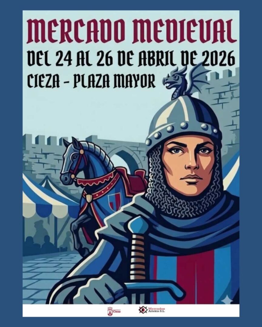Cartel del Mercado Medieval de Cieza en las Fiestas del escudo "La Invasión" 2026