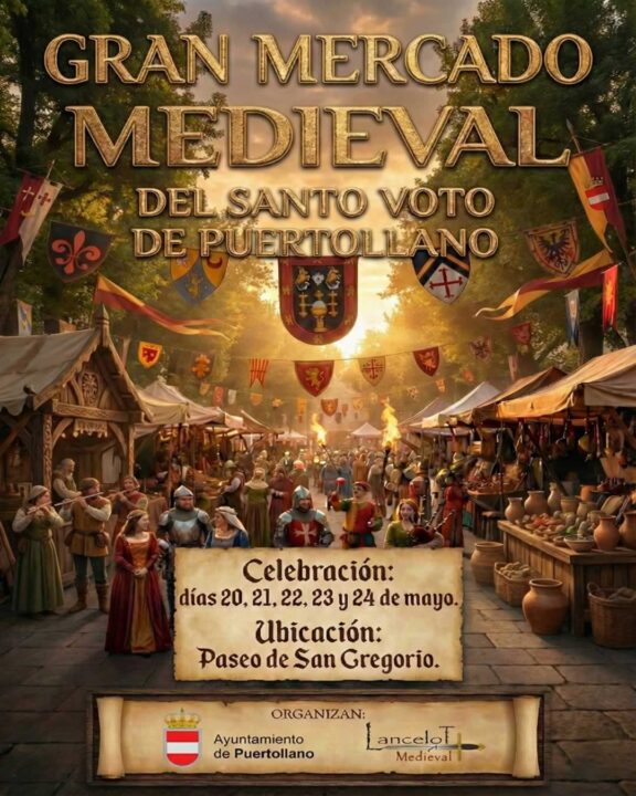 Mercado Medieval del Santo Voto en Puertollano 2026 (Ciudad Real) 6 Cartel Mercado Medieval del Santo Voto en Puertollano 2026