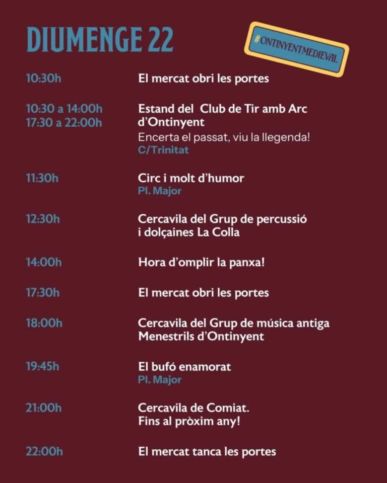 Mercado Medieval de Ontinyent - Onteniente - 2026 | Zoco Árabe y Oficios 10 Programa de Mercado Medieval de Ontinyent 2026 3