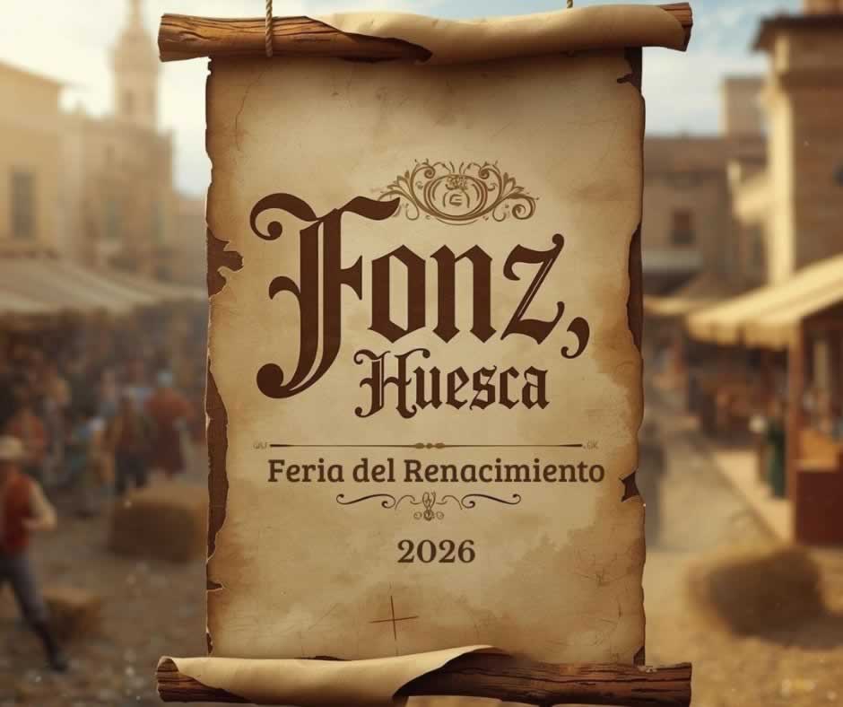 Feria del Renacimiento de Fonz 2026 Huesca 5 Feria del Renacimiento en Fonz con mercado artesanal, música y recreaciones históricas en el casco histórico del municipio.