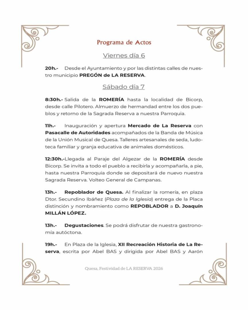 Programa Mercado de la Reserva de Quesa 1