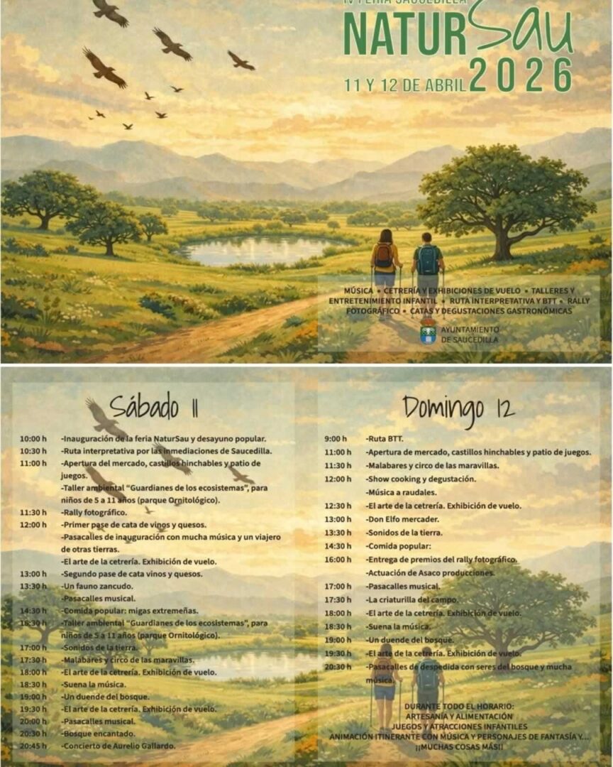 Programación del Mercado Artesanal de la Naturaleza de Saucedilla 2026