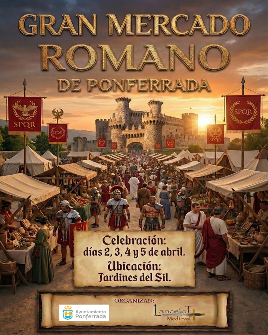 Cartel 2 Gran Mercado Romano de Ponferrada 2026 (León)