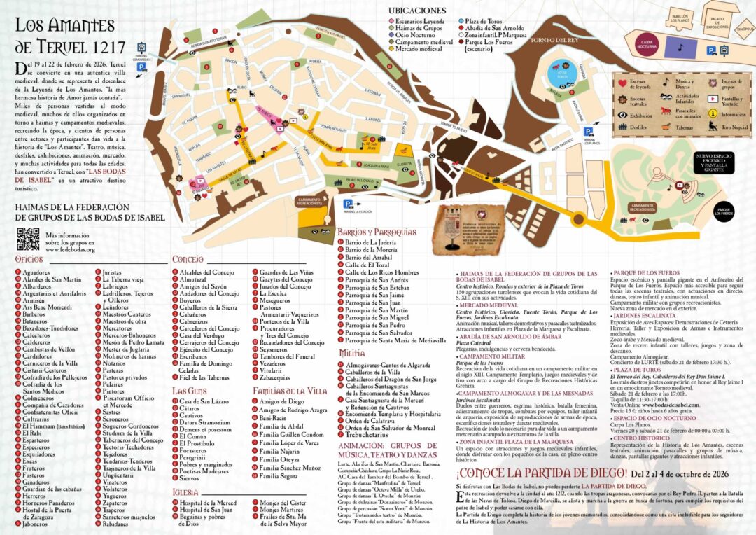 Programación del Mercado Medieval de Teruel 2026 - mapa