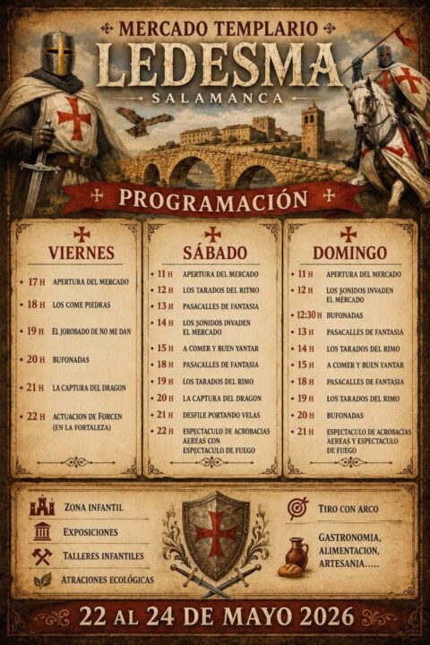 Programación del Mercado Templario de Ledesma  - Programación