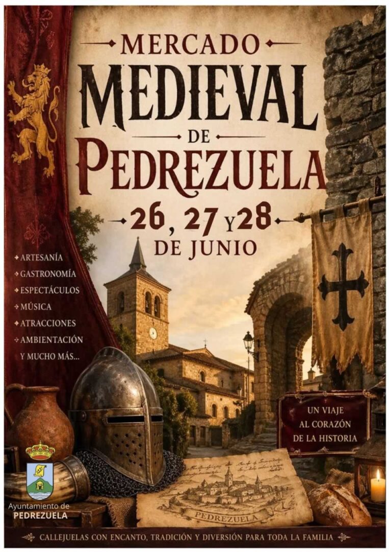Mercado Medieval de Pedrezuela 2026 (Madrid) 26, 27 y 28 de junio 5 medieval pedrezuela 2026 cartel2