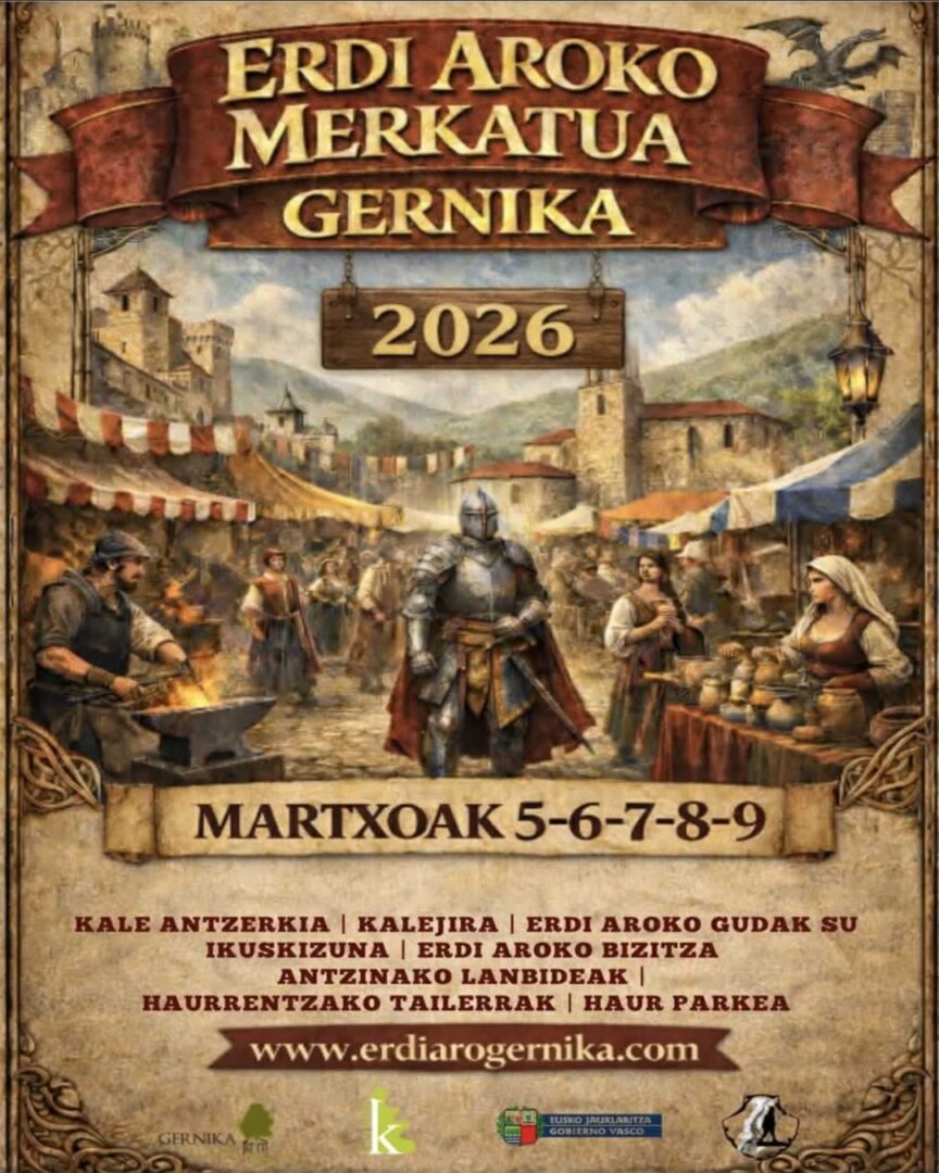Mercado Medieval de Gernika (Vizcaya) 05 al 09 de Marzo del 2026 2 medieval gernika cartel