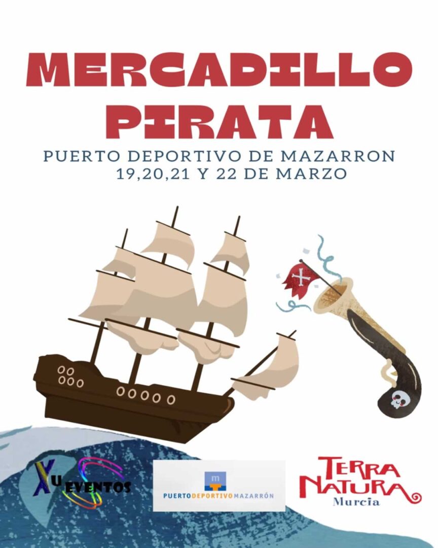 Cartel Mercadillo Pirata del Puerto de Mazarrón