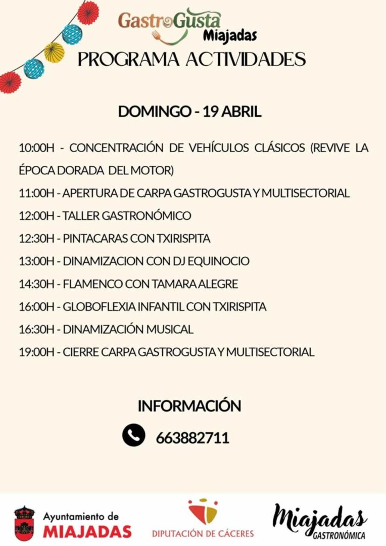 programación de GastroGusta 2026 Miajadas 3