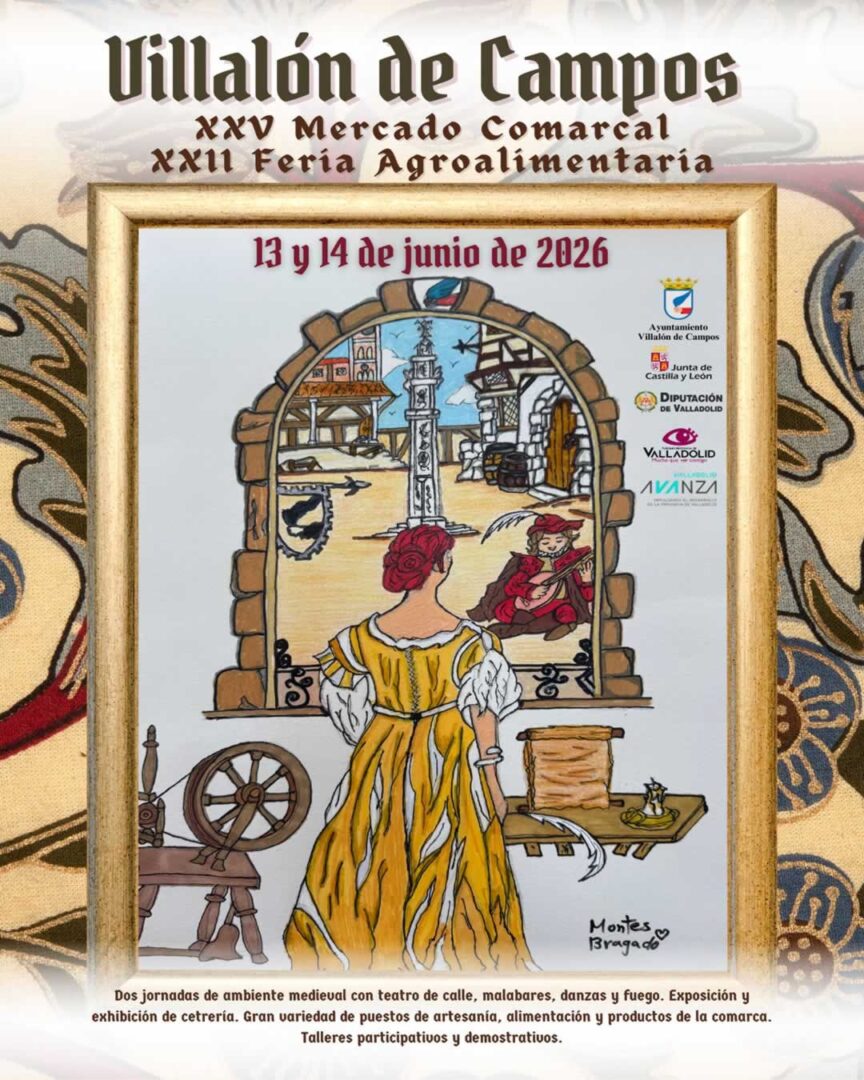 Cartel del Mercado Comarcal Villalón 2026 feria agroalimentaria (Valladolid)