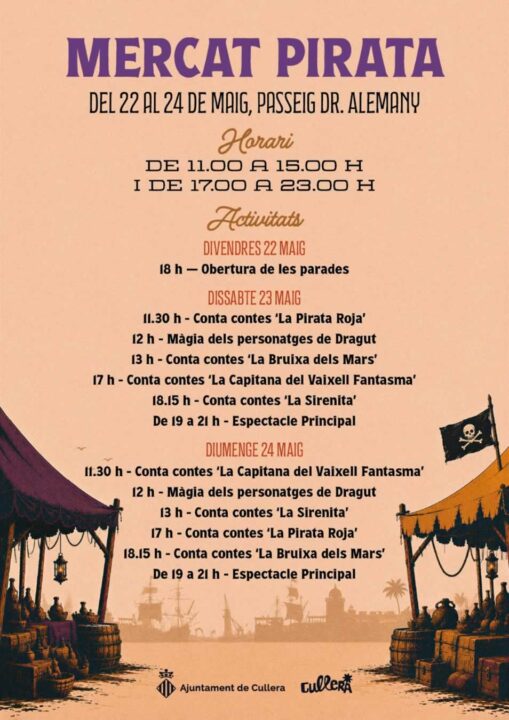 Programa de actividades Recreación Histórica y Mercado Pirata de Cullera