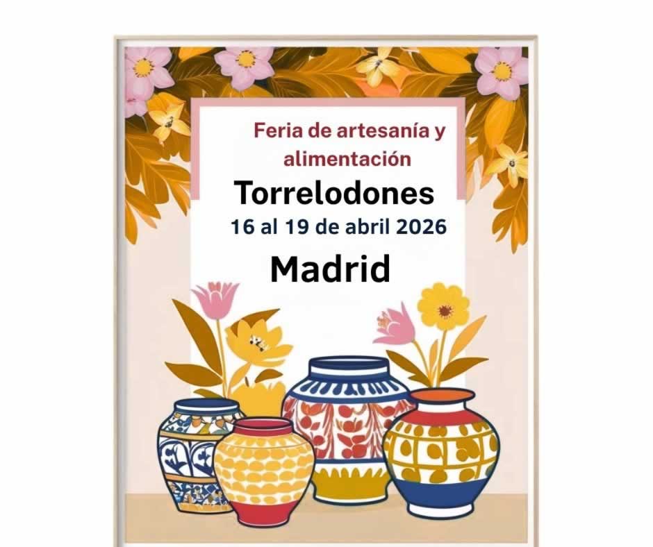 Participa en la Feria de artesanía y alimentación en Torrelodones 2026, ubicada en el Parque Prado Grande.