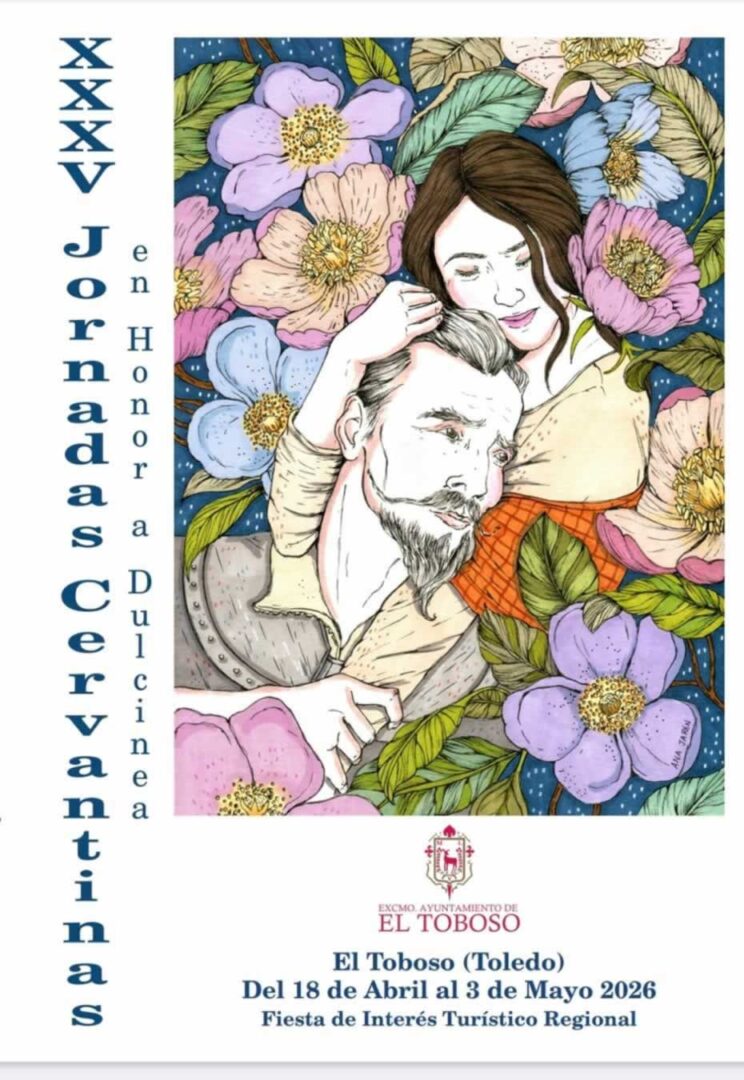 Cartel oficial del las Jornadas Cervantinas -Mercado Cervantino en El Toboso se celebrará del 30/abril al 3/05 de 2026