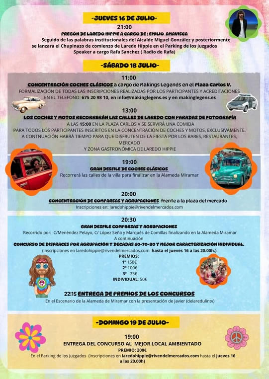 Programación del Festival hippie de Laredo 2026 (Cantabria) 6 Festival hippie de Laredo 2026 (Cantabria)