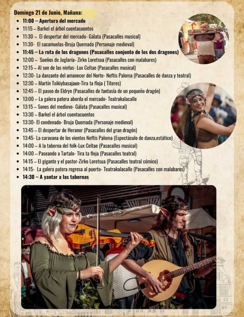 Mercado Medieval de Barakaldo - Programación domingo mañana