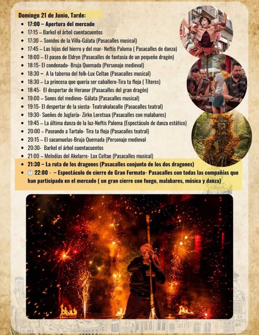 Mercado Medieval de Barakaldo - Programación domingo tarde
