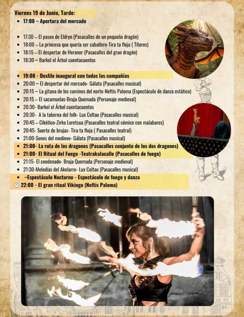 Mercado Medieval de Barakaldo - Programación Viernes