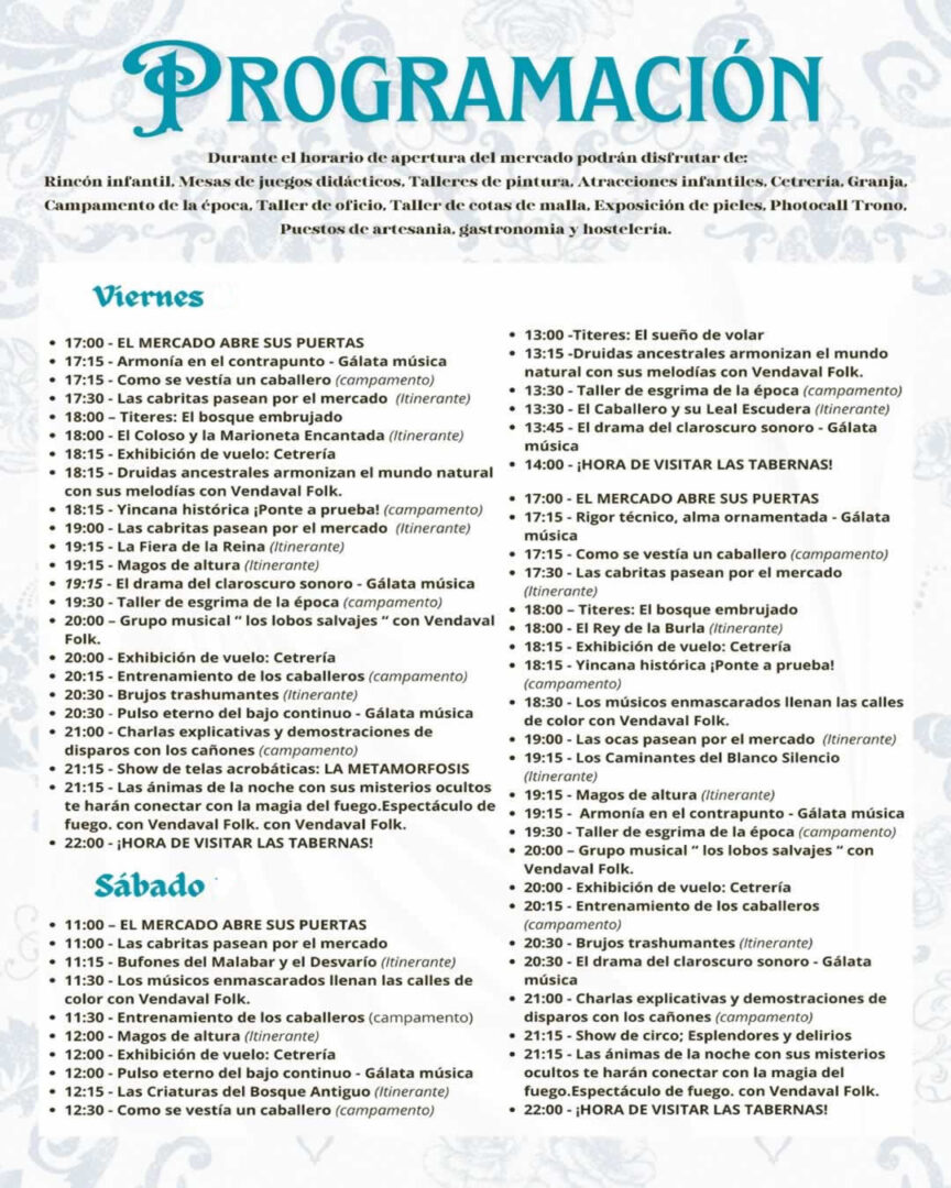 1 Programación del Mercado Barroco de Huércal-Overa