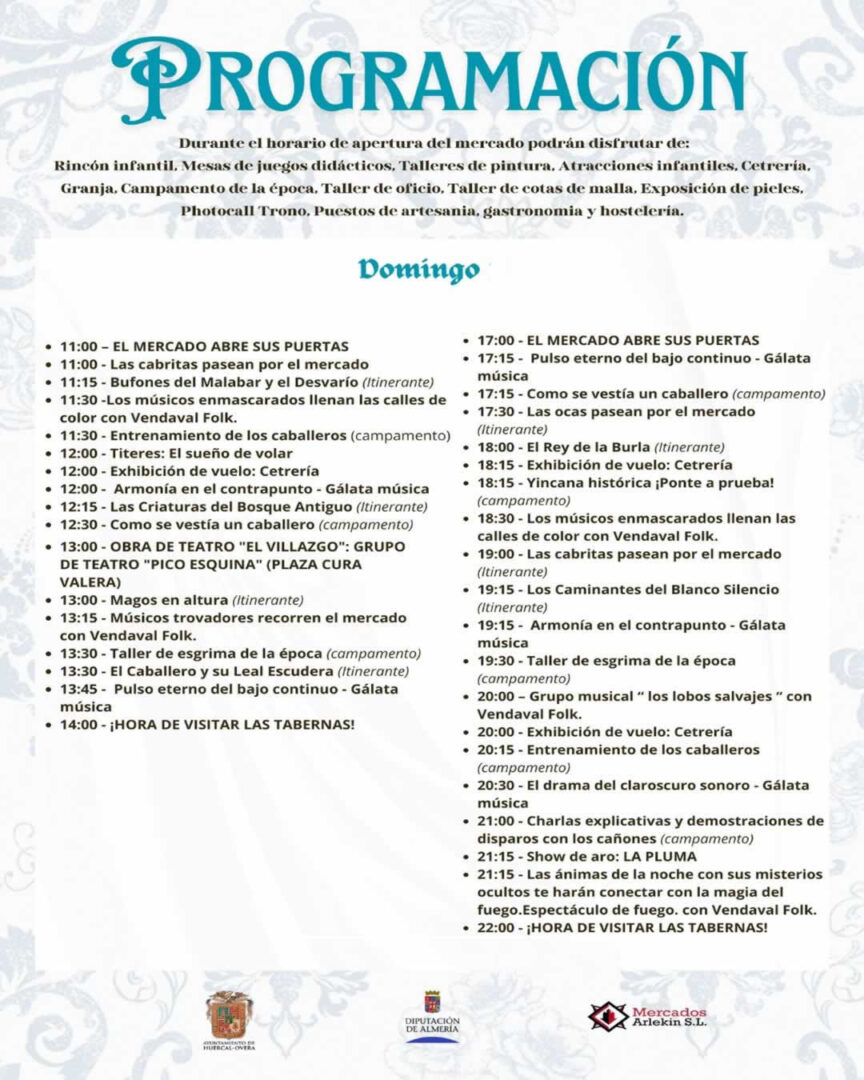 2 Programación del Mercado Barroco de Huércal-Overa