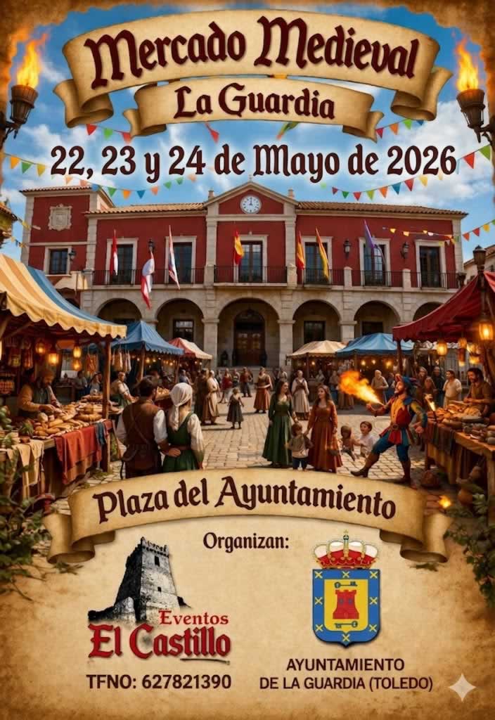 Mercado medieval en La Guardia 2026 (Toledo) 5 Cartel del Mercado medieval en La Guardia 2026 (Toledo)