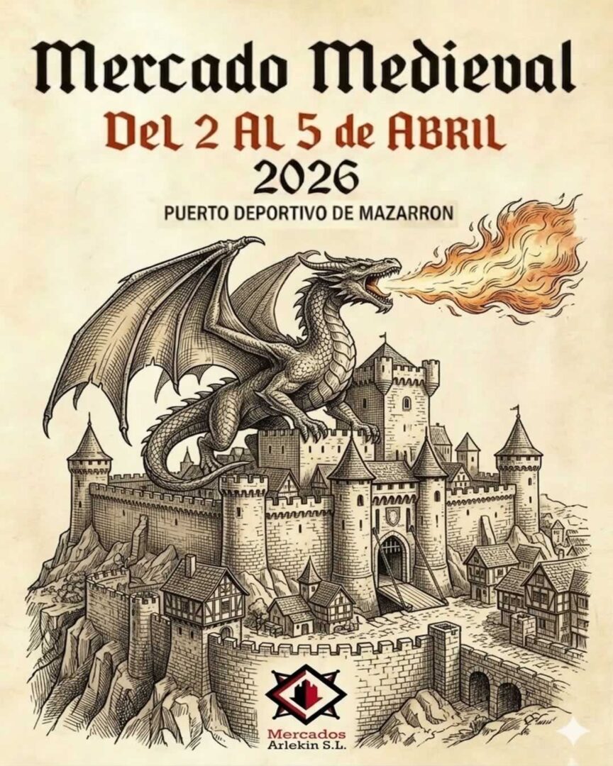 Cartel Mercado Medieval del Puerto Deportivo de Mazarrón