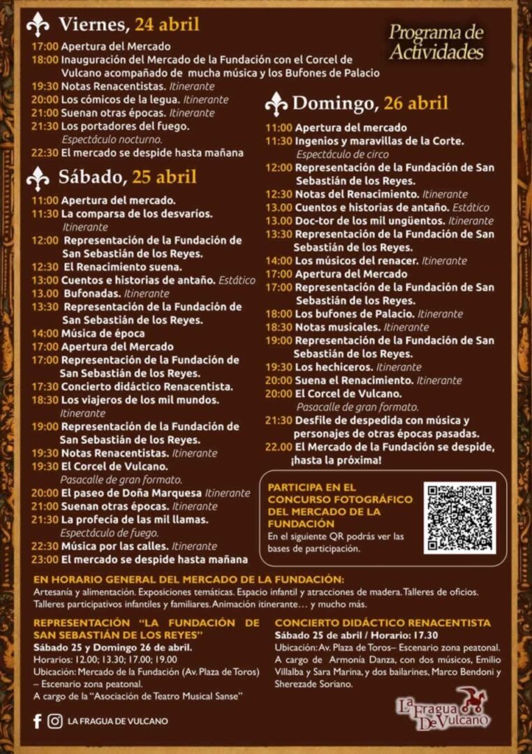 mercado renacentista san sebastian reyes programa 2026
