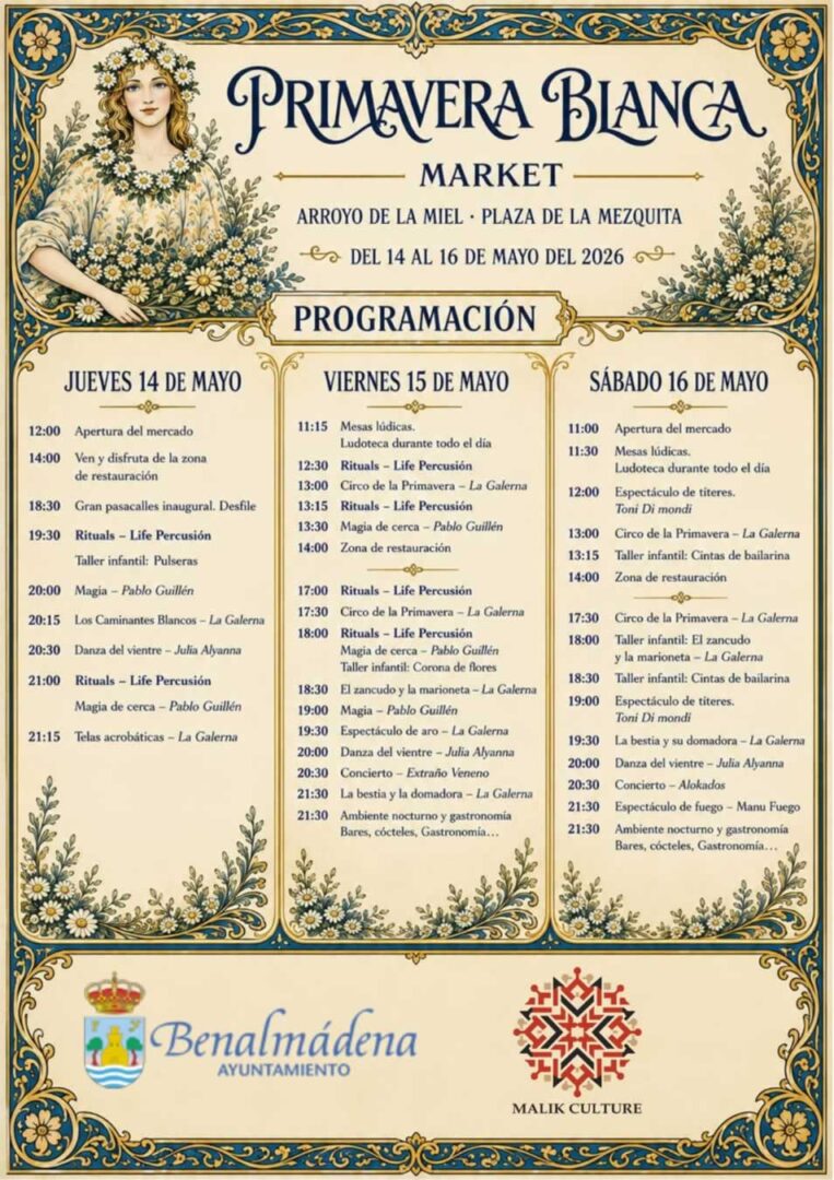 Programación del Fiesta blanca de Arroyo de la Miel - Benalmadena 2026 (Málaga)