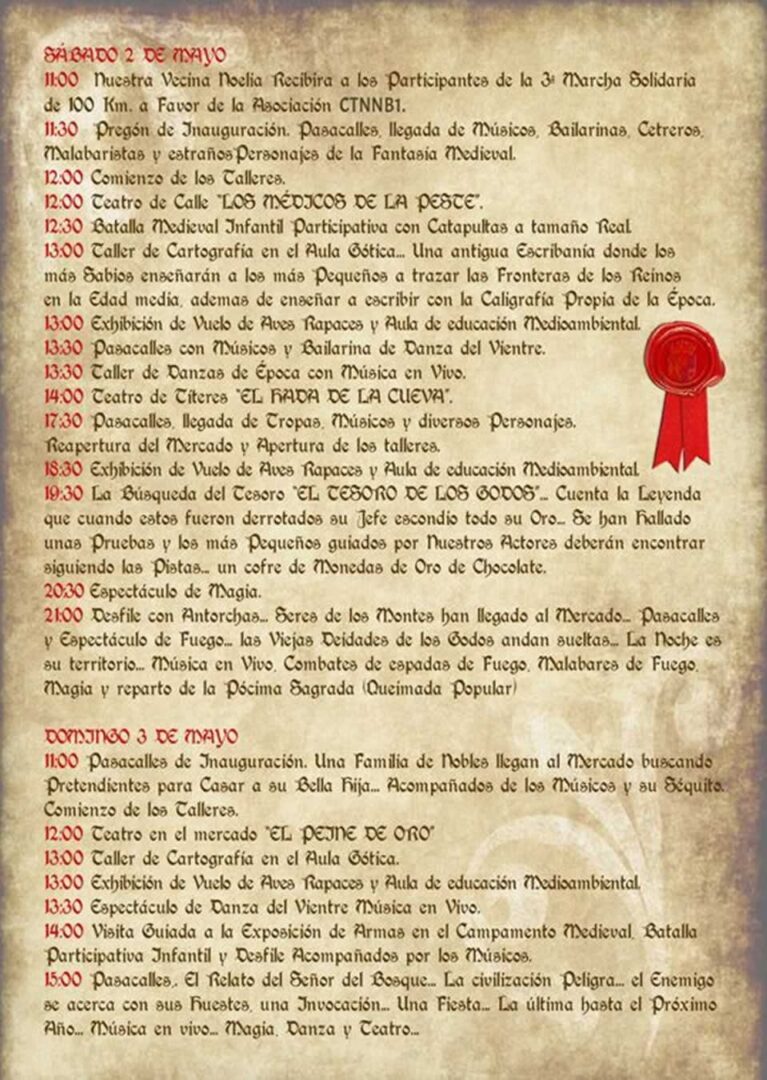 MEDIEVAL TAMAJON 2026 PROGRAMACION