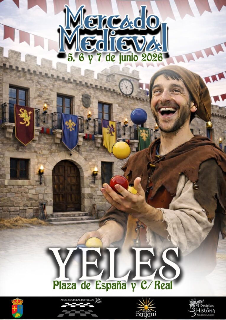 Mercado medieval en Yeles 2026 (Toledo) - Información para artesanos 2 Cartel oficial del mercado medieval en Yeles (Toledo) 2026, 05 al 07 de Junio 2026