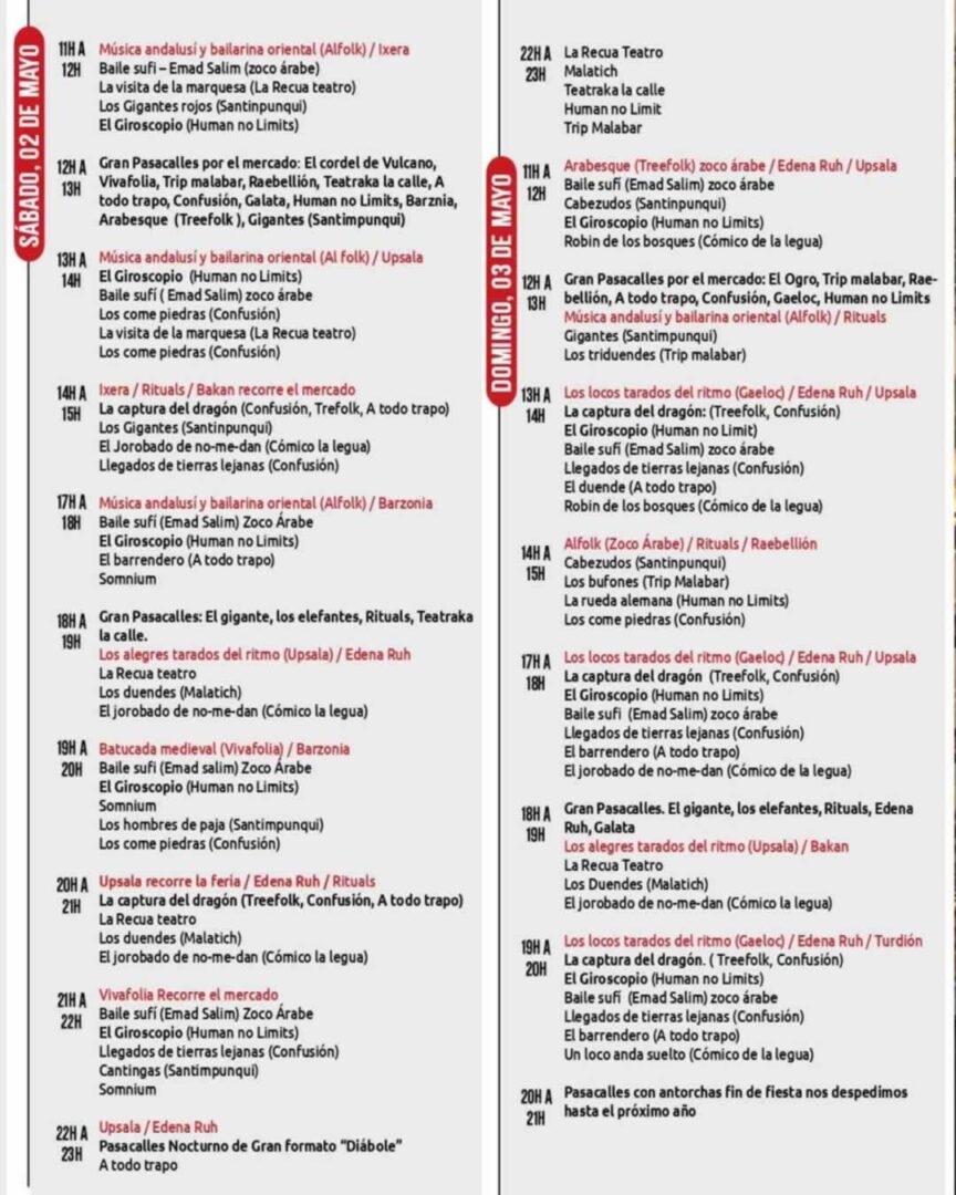 Programación XXIX Gran Feria Medieval de El Álamo parte 2